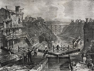 Vue de Lockport, dans l