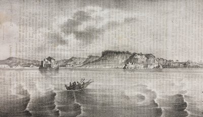 Vue de Posillipo depuis la route de Coroglio, Campanie, Italie, lithographie de Salvatore Puglia de Poliorama Pittoresco, n 30, 2 mars - Salvatore Puglia