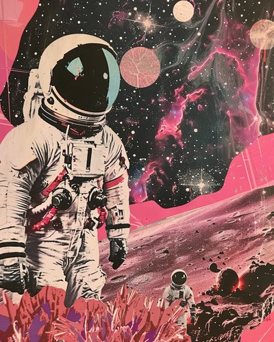Astronaute rose cosmique - Samantha Hearn