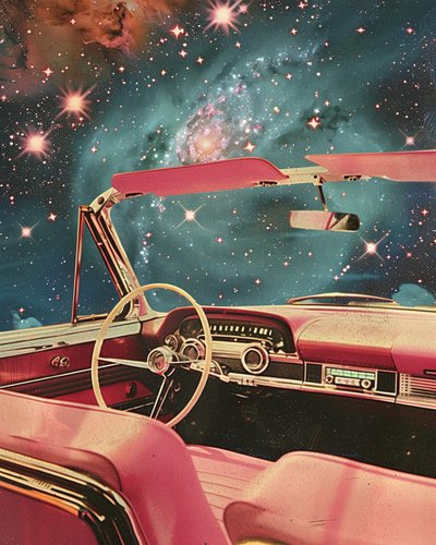 Retro Car Galaxy Drive - Samantha Hearn