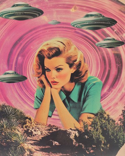 Femme rétro de science-fiction - Samantha Hearn