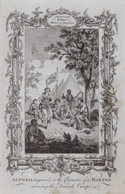 Alfred, déguisé en harpiste, observant le camp danois - Samuel (after) Wale