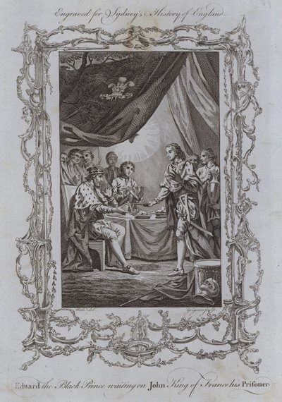 Édouard le Prince Noir servant Jean Roi de France son prisonnier - Samuel (after) Wale
