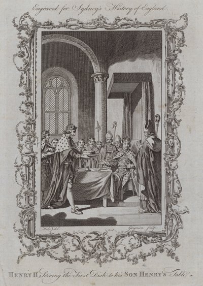 Henri II servant le premier plat à la table de son fils Henri - Samuel (after) Wale
