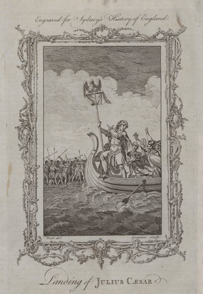 Débarquement de Jules César (gravure) - Samuel (after) Wale