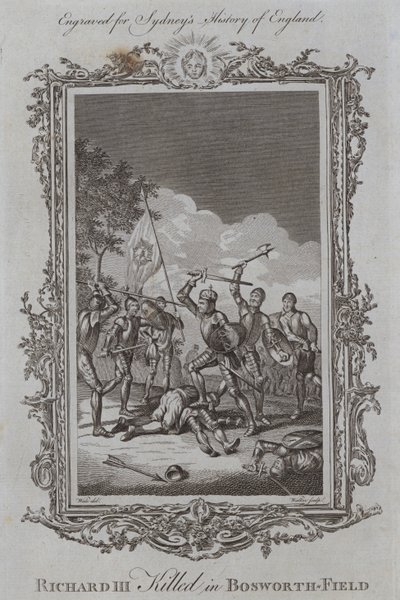 Richard III tué à la bataille de Bosworth (gravure) - Samuel (after) Wale