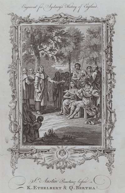 Saint Augustin prêchant devant le roi Ethelbert et la reine Bertha - Samuel (after) Wale