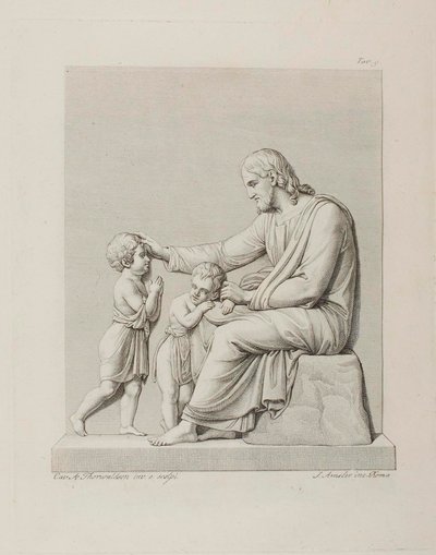 Le Christ bénissant les enfants - Samuel Amsler