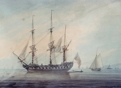 Paysage marin avec une frégate - Samuel Atkins