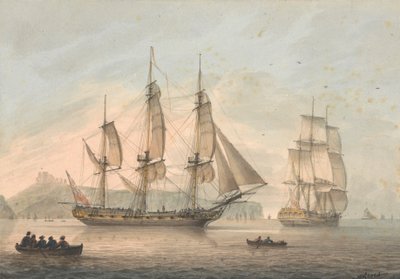 Navires de ligne au large de Douvres - Samuel Atkins