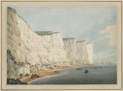 La flotte au large de la côte, Beachy Head, vers 1790-1805 - Samuel Atkins