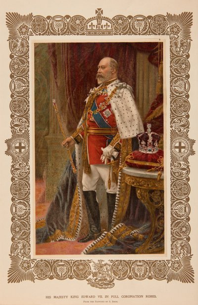 Roi Édouard VII en robes de couronnement - Samuel Begg