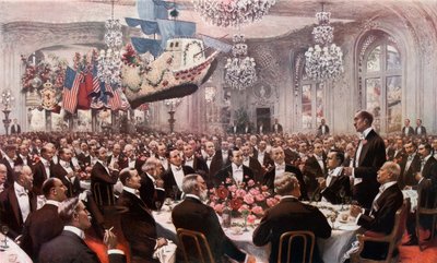 Le banquet des pèlerins au Savoy - Samuel Begg