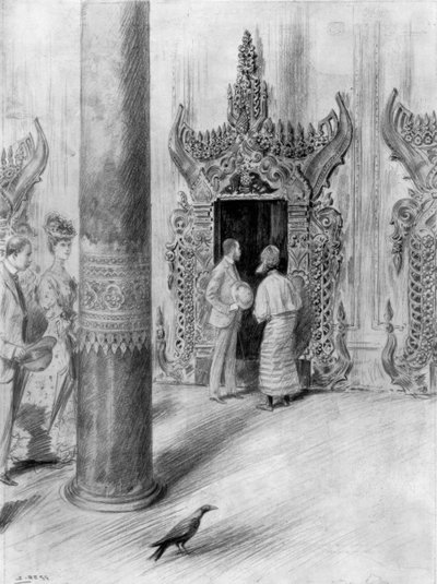Le prince et la princesse de Galles dans le palais du roi Theebaw, Mandalay, Birmanie, 1906 - Samuel Begg
