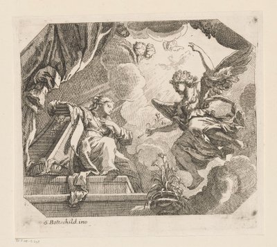 Annonciation à Marie (série Opera Varia Historica, Poetica & Iconologica) - Samuel Bottschild