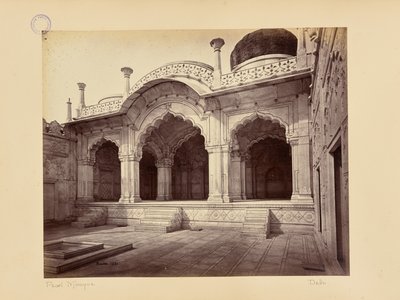Delhi ; le palais, la Moti Masjid (mosquée des Perles) - Samuel Bourne