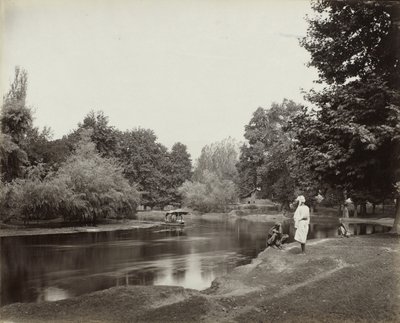Canal Dhul sous Chunar Bagh, Cachemire, c. 1865 (tirage à l