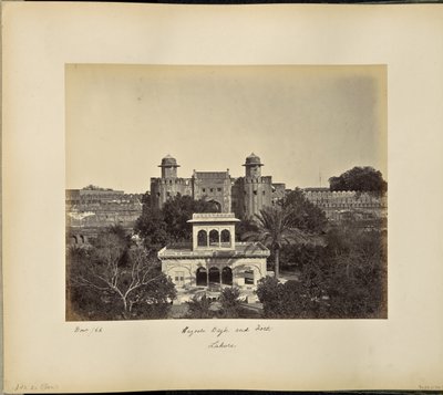 Lahore ; Huzoori Bagh et Fort - Samuel Bourne