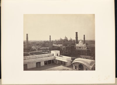 Lahore ; vue du palais dans le fort - Samuel Bourne