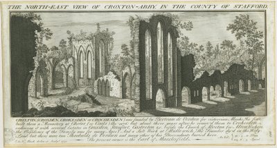 Abbaye de Croxden: gravure - Samuel Buck