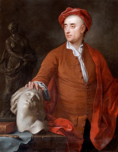 Portrait de John Michael Rysbrack, présumé, 18ème siècle - Samuel Buck
