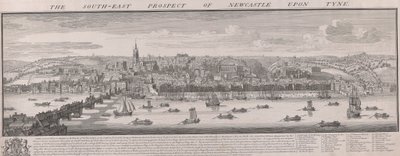 Perspective sud-est de Newcastle - Samuel Buck
