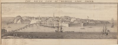 Vue sud de Berwick Upon Tweed - Samuel Buck