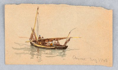 Bateaux à Étretat - Samuel Colman