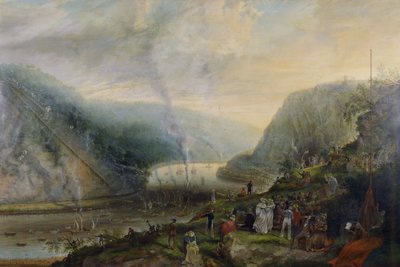 La Cérémonie de la Pose de la Première Pierre du Pont Suspendu de Clifton - Samuel Colman