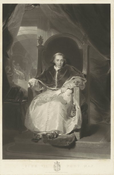 Portrait du Pape Pie VII - Samuel Cousins