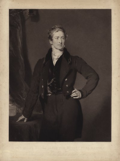 Sir Robert Peel, homme politique conservateur anglais et Premier ministre (gravure) - Samuel Cousins