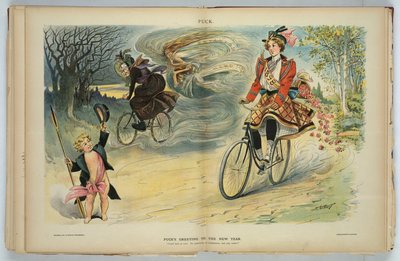 Salutation de Puck pour la nouvelle année, 1898 - Samuel D. Ehrhart