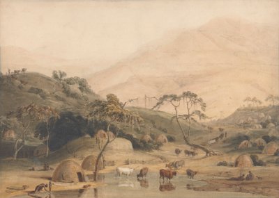 Un village kaffir - Samuel Daniell