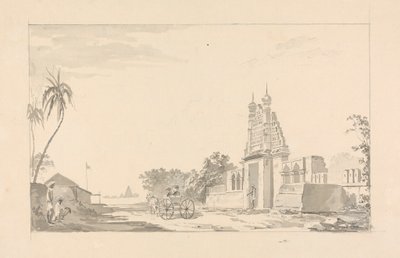 Carrosse devant une Porte en Ruine - Samuel Davis