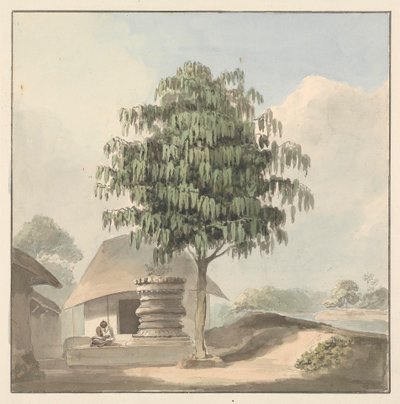 Saint homme assis près d