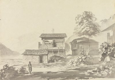 Dans le village près de Tassisudon [Tashicho Dzong] - Samuel Davis