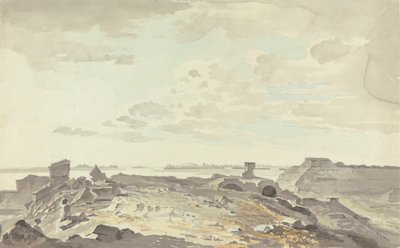 Fort en ruine sur une rivière - Samuel Davis