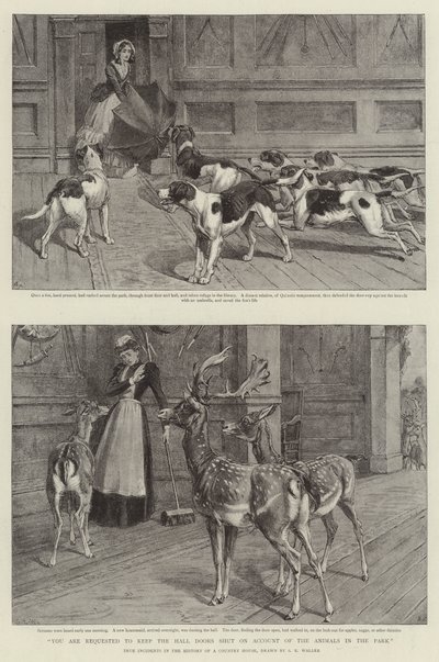 Vous êtes prié de garder les portes du hall fermées à cause des animaux dans le parc - Samuel Edmund Waller