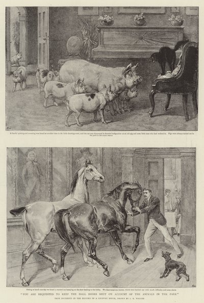 Vous êtes prié de garder les portes du hall fermées à cause des animaux dans le parc - Samuel Edmund Waller