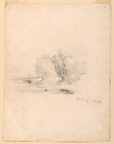 Ruisseau et arbres - Samuel Finley Breese Morse