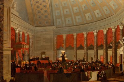 La Chambre des représentants, 1822, probablement retravaillée en 1823 - Samuel Finley Breese Morse