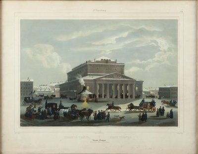 Le Théâtre Impérial Bolchoï Kamenny de Saint-Pétersbourg, fin des années 1840 - Samuel Friedrich Diez