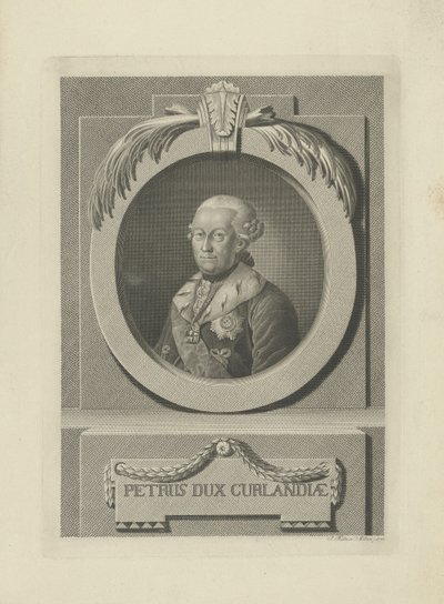 Peter von Biron 1724-1800, Duc de Courlande et Sémigalie, 1781 - Samuel Gottlieb Kuetner