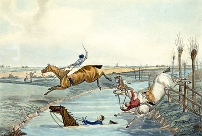 Deuxième mile, de Steeplechasing, gravé par Charles Hunt (1929-1900) - Samuel Henry (after) Alken