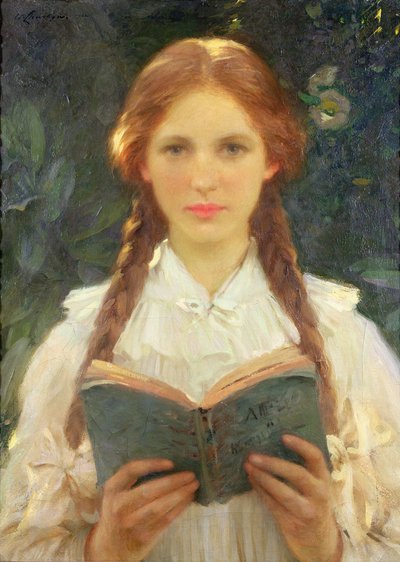 Fille avec des nattes - Samuel Henry William Llewelyn