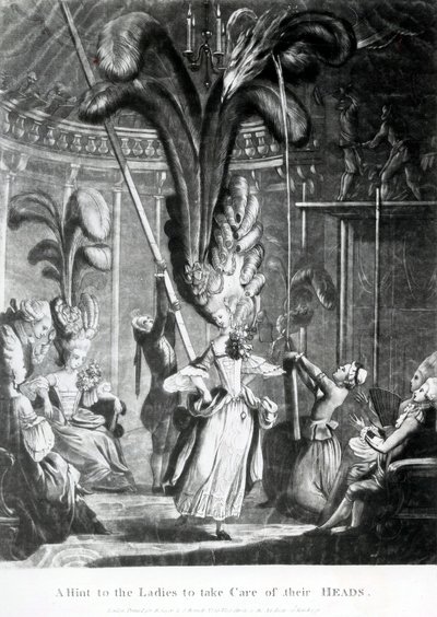Un conseil aux dames de prendre soin de leurs têtes, publié par Sayer et Bennett (1774-1786), 1776 - Samuel Hieronymous Grimm
