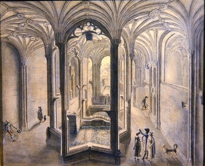 Vue intérieure de Holywell Spa, North Wales - Samuel Hieronymous Grimm
