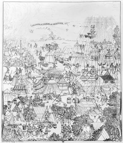 Le Campement du Roi Henri VIII à Marquison, juillet 1544 (gravé par James Basire, 1788) - Samuel Hieronymous Grimm