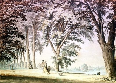 Arbres par la Tamise en face de Hammersmith - Samuel Hieronymous Grimm