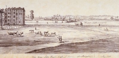 Vue depuis la chambre de Lady Kaye à Marylebone - Samuel Hieronymus Grimm